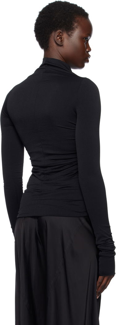 Тениска Rick Owens Rick Owens Hollywood Jersey Long Sleeve Prong T-Shirt Черно | RP01E7222 JN, 2