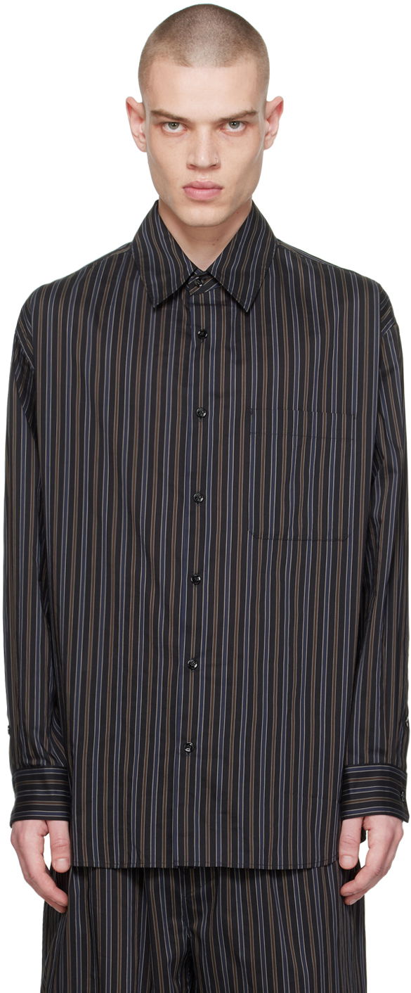 Риза LEMAIRE Lemaire Striped Regular Shirt Черно | SH1095 LF1247, 0