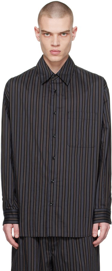 Риза LEMAIRE Lemaire Striped Regular Shirt Черно | SH1095 LF1247, 0