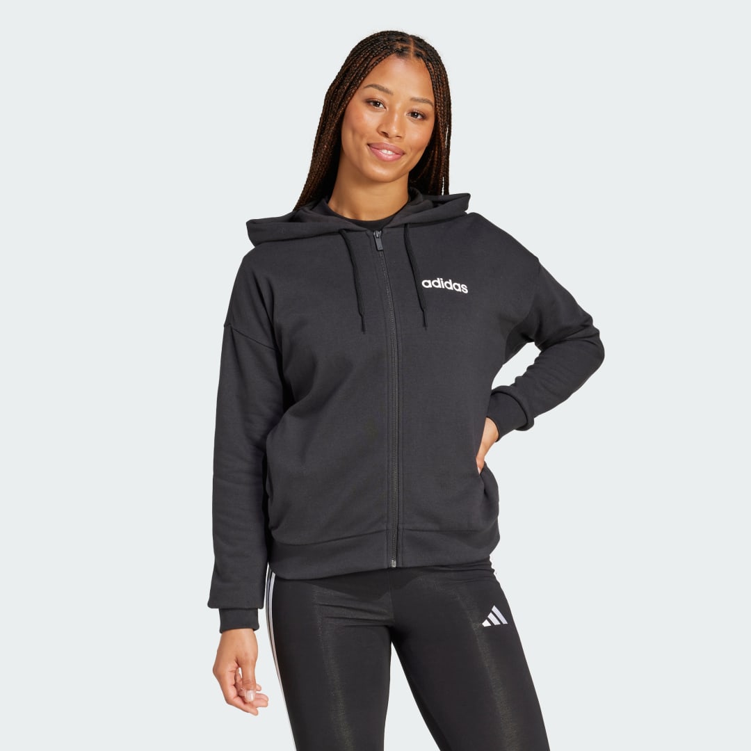 Суитчър adidas Performance Full-Zip Terry Hoodie Черно | JC8274, 0