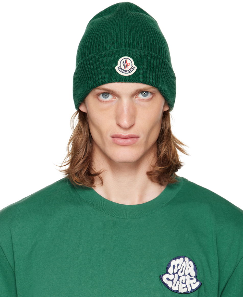 Шапка Moncler Rolled Brim Beanie Зелено | H20913B70500A9342, 0