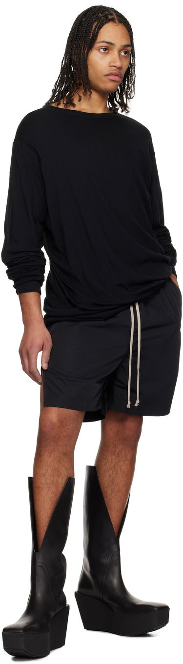 Тениска Rick Owens Rick Owens Hollywood Jumbo Double Long Sleeve T-Shirt Черно | RU01E5258 UC, 3