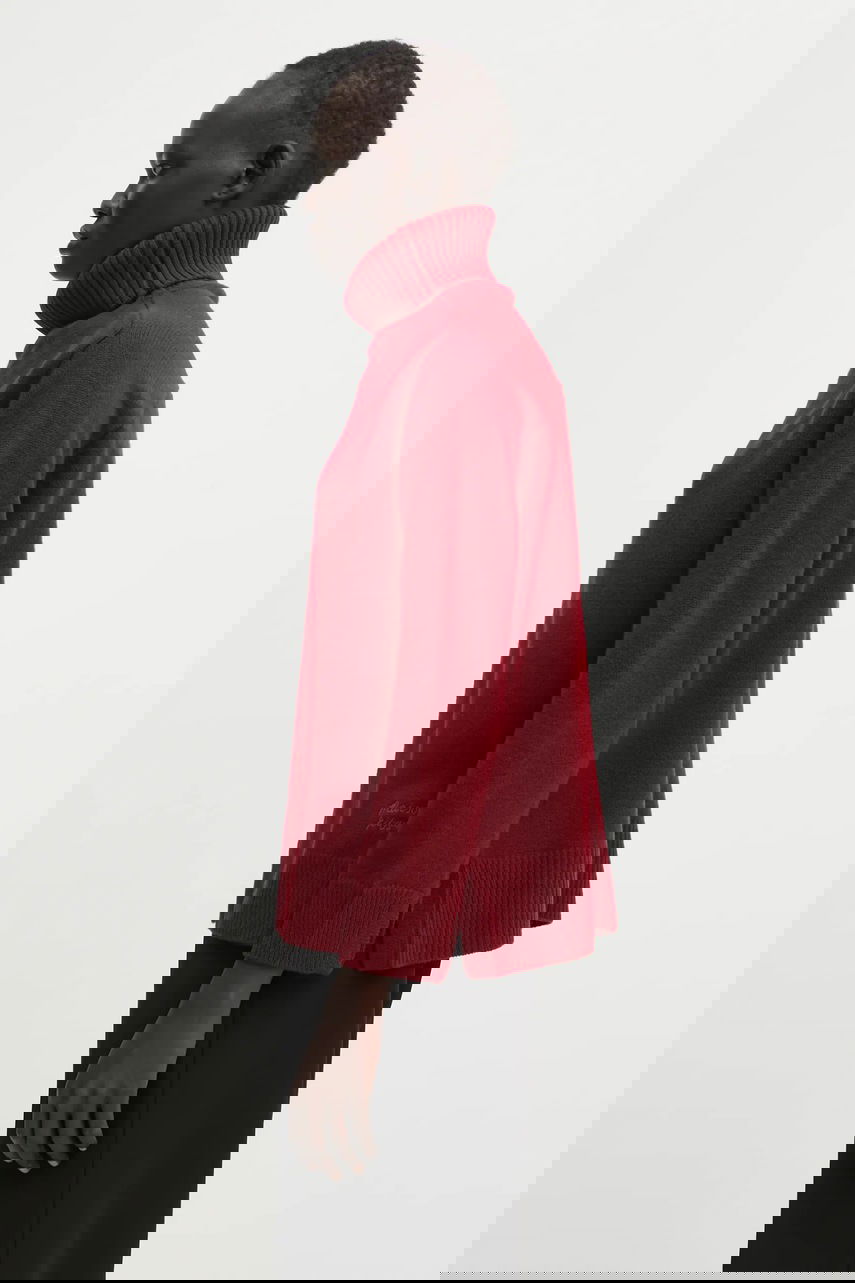 Пуловер MAISON KITSUNÉ Merino Wool Comfort Turtleneck Бургунди | PW00813KT1171, 1