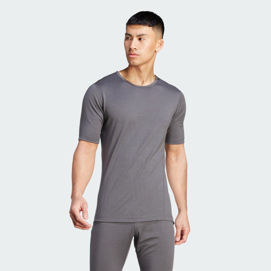 Тениска adidas Originals Xperior Merino 200 Baselayer T-Shirt Сиво | HZ8556, 1