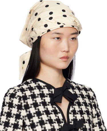 Шапка с козирка Valentino Polka Dot Silk Twill Headscarf Бежово | 6W2HH00DUIU, 1