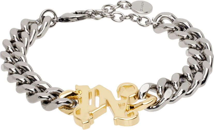 Гривна Palm Angels Chain Bracelet With Monogram Металик | PMOA033C99MAT0017276