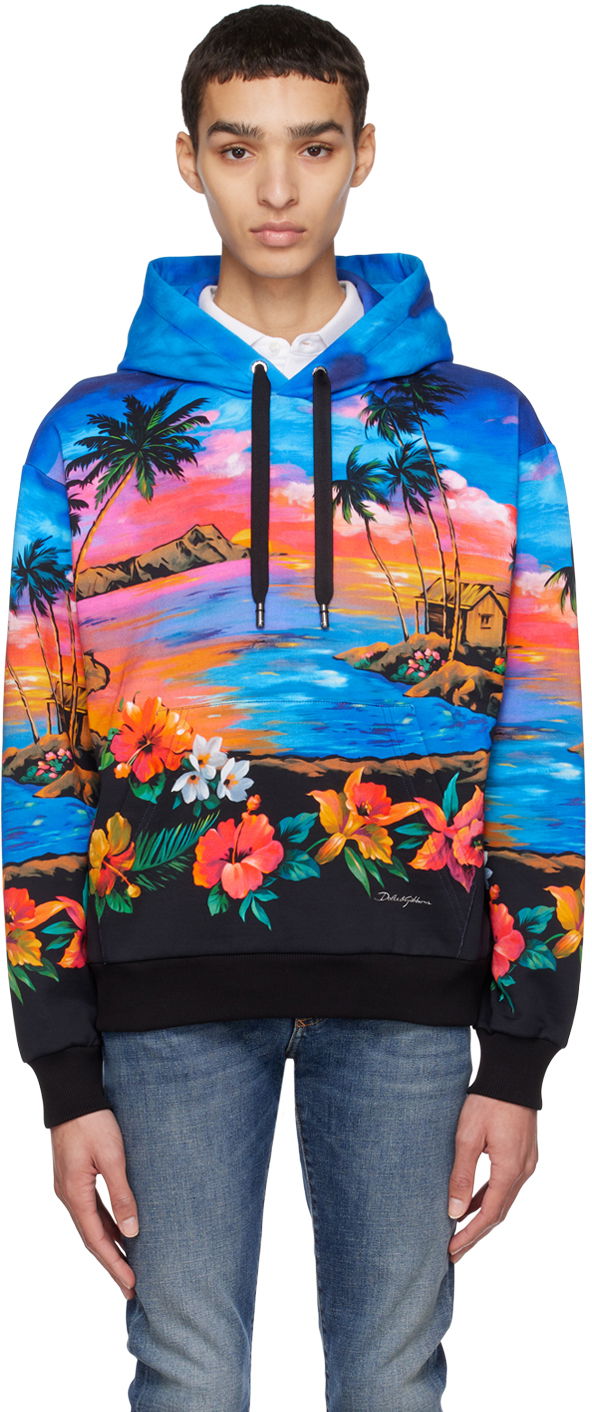 Суитчър Dolce & Gabbana Multicolor Printed Hoodie Многоцветен | G9ZU0THI7QA, 0