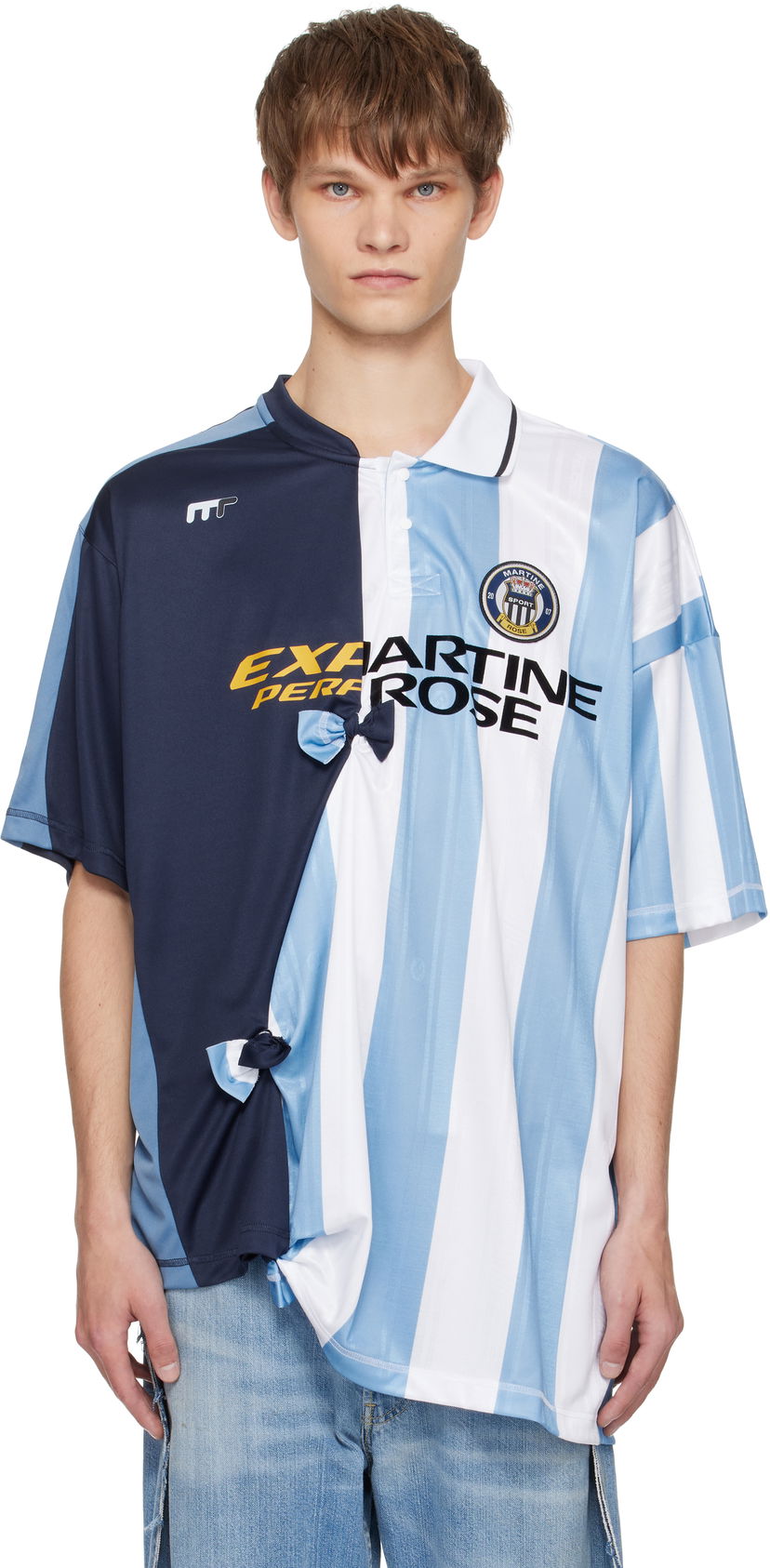 Тениска Martine Rose Martine Rose Collage Football T-Shirt Синьо | 189JT14531