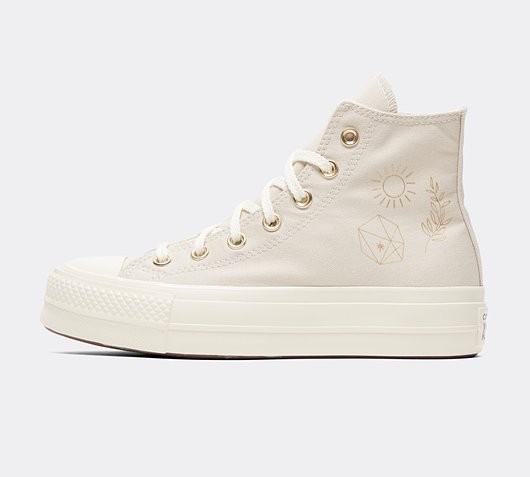 Кецове и обувки Converse Chuck Taylor All Star Lift Hi W Бежово | A02205C, 0