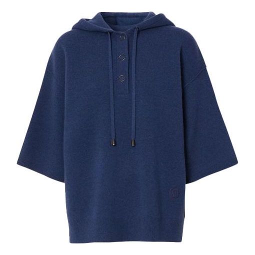 Суитчър Burberry Cashmere Short Sleeve Hoodie Синьо | 80391611, 0