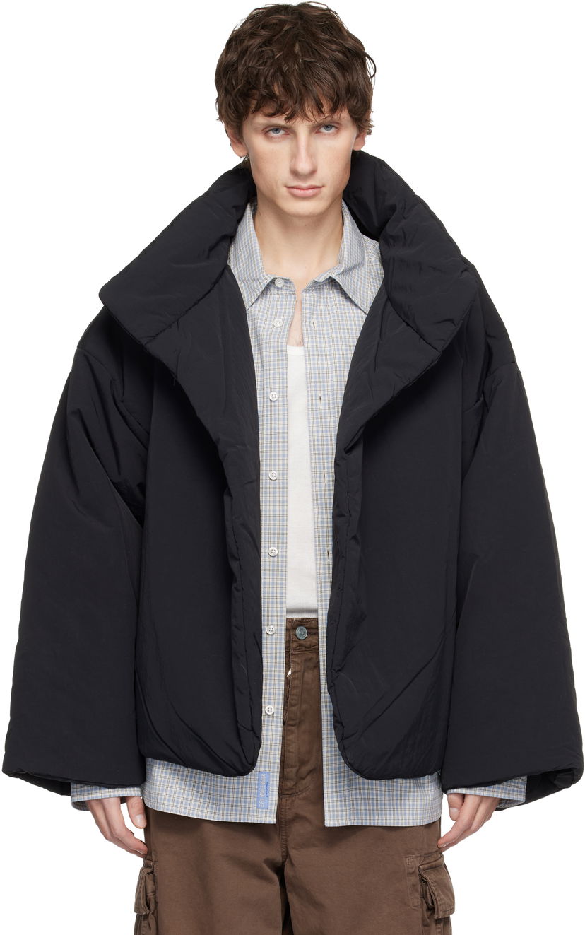 Пухо яке ERL Crinkled Puffer Jacket Черно | ERL11C001