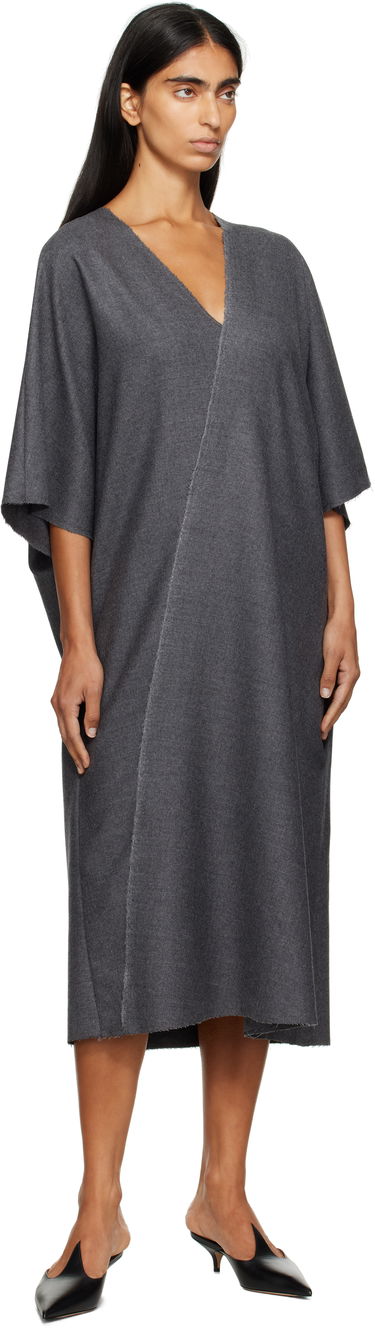 Pокля Maison Margiela MM6 Maison Margiela Raw Edge Midi Dress Сиво | S52DD0066 M35466, 3
