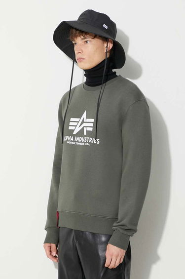 Пуловер Alpha Industries Sweater With Print Зелено | 178302.142, 3