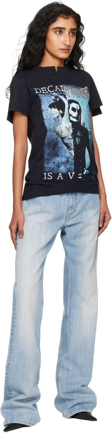 Тениска VETEMENTS VETEMENTS Cradle of Filth Cut-Up Fitted T-Shirt Черно | WCF76TR960BB, 3