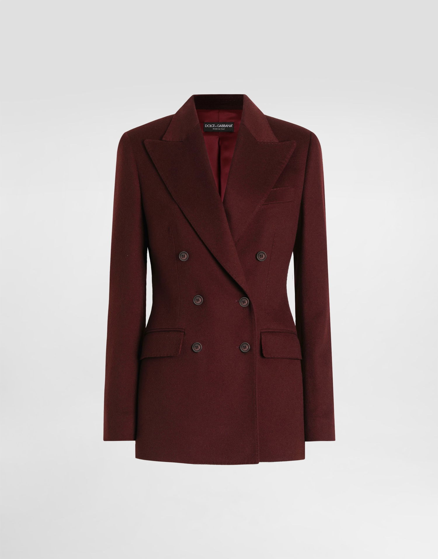 Яке Dolce & Gabbana Dolce & Gabbana Double-breasted Cashmere Jacket Бургунди | F29KKTFU29RF0130, 0