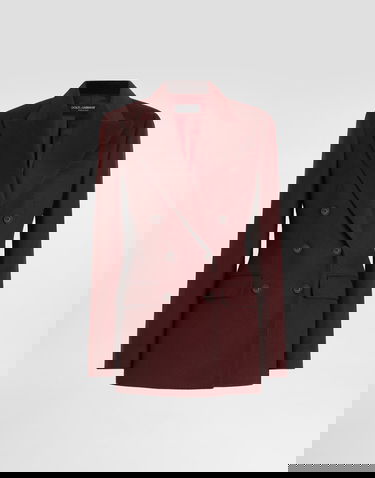 Яке Dolce & Gabbana Dolce & Gabbana Double-breasted Cashmere Jacket Бургунди | F29KKTFU29RF0130, 0