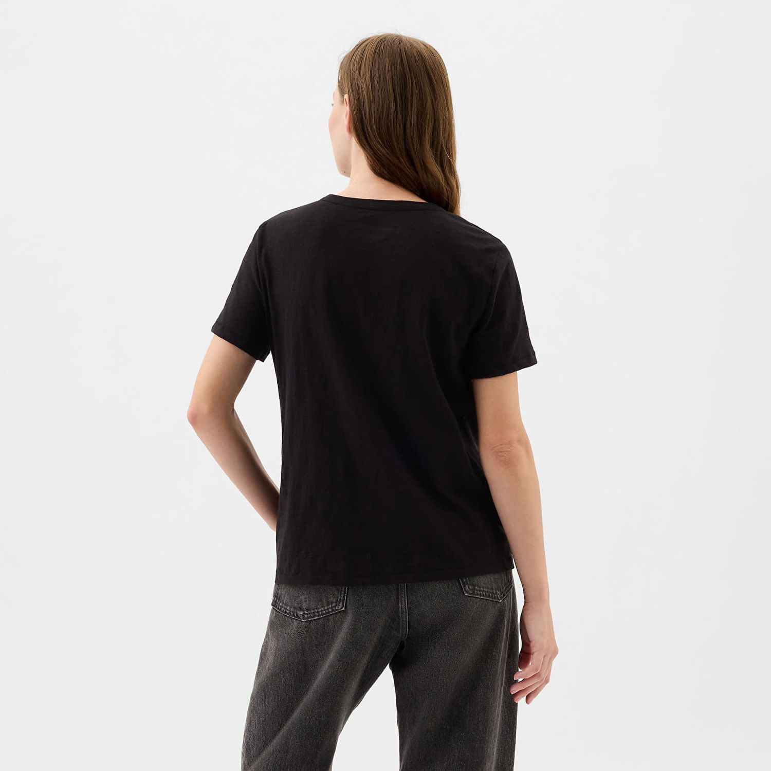 Тениска GAP Logo Slub Tee Black Черно | 871344-05, 1