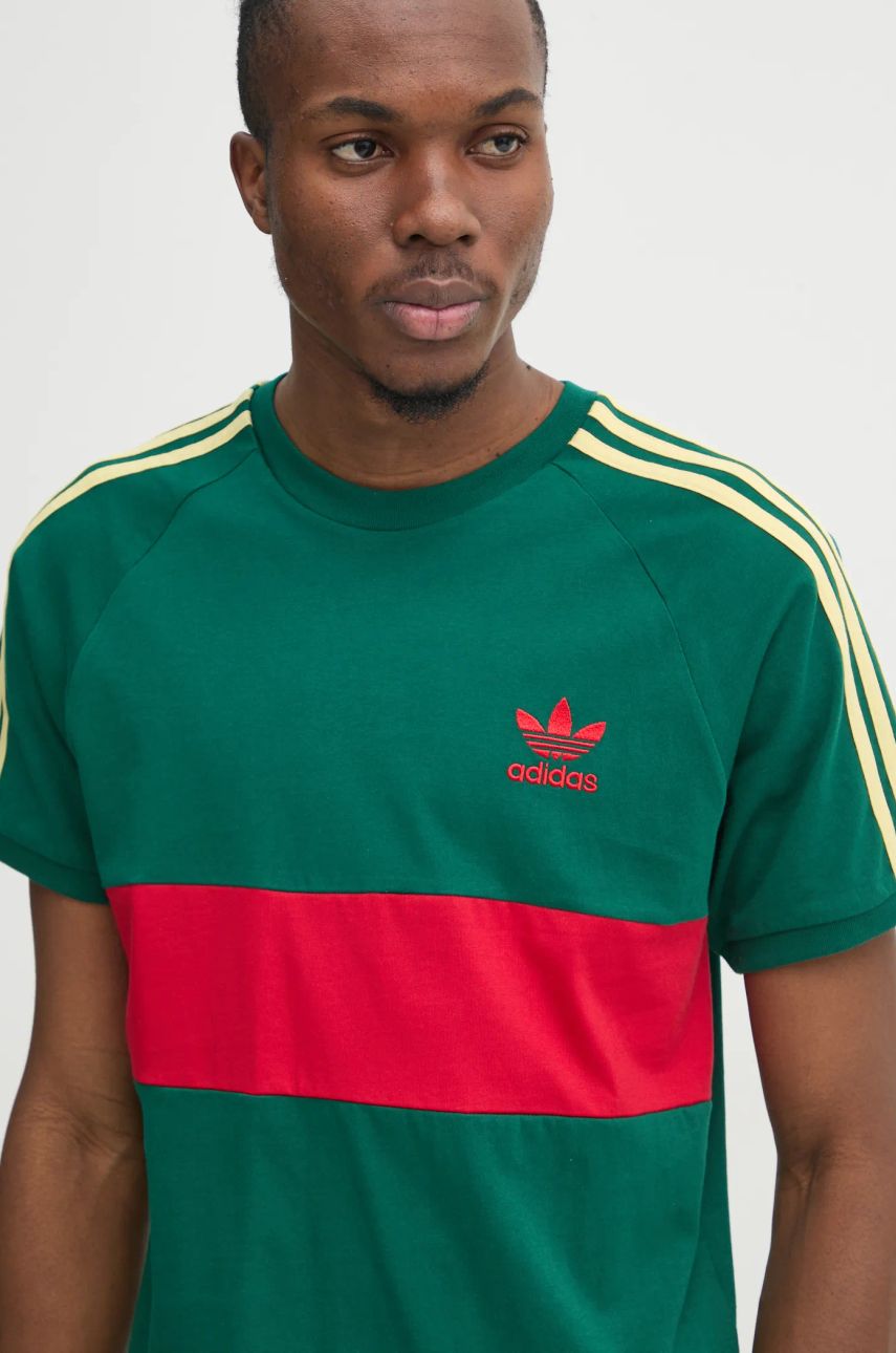 Тениска adidas Originals 3S Panel T-Shirt Зелено | JD4277, 0