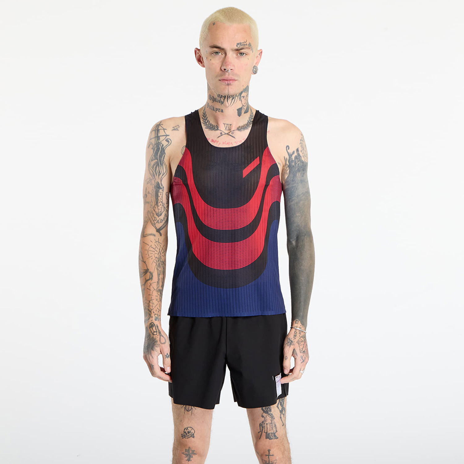 Потник Soar Running Ribbed Race Vest with Curved Pattern Многоцветен | AW25-SV7M-BLK/RE, 0