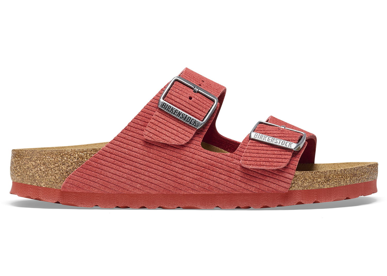 Кецове и обувки Birkenstock Arizona Embossed Corduroy Suede Sienna Red Розово | 1026145/1026102, 0