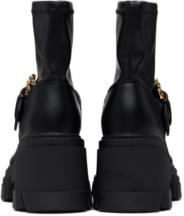 Кецове и обувки Versace Sophie Baroque Buckle Boots Черно | E79VA3S80_E71570, 1