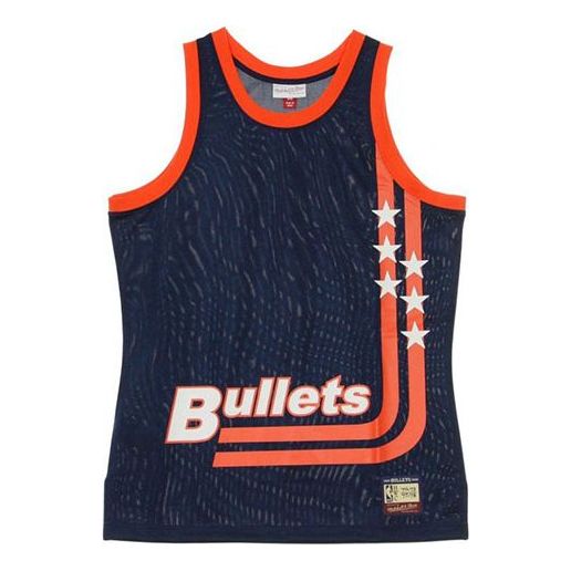 Потник Mitchell & Ness Mitchell & Ness Bullets Basketball Jersey Синьо | TTNKCP18177-WBUNAVY70, 0