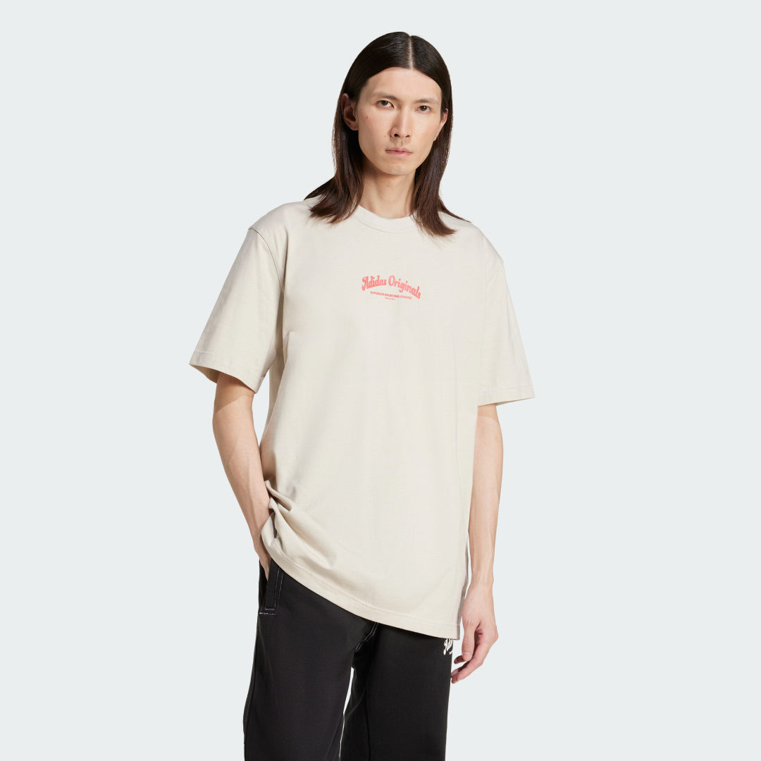 Тениска adidas Performance Classic Logo Graphic T-Shirt Бежово | JD0667, 0