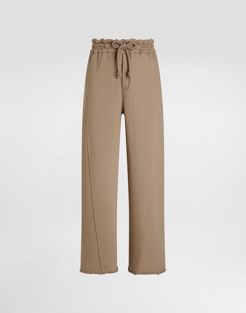 Панталони Dolce & Gabbana Dolce & Gabbana Jersey Wide-Leg Trousers Бежово | GP16ZTG7PLAM0160