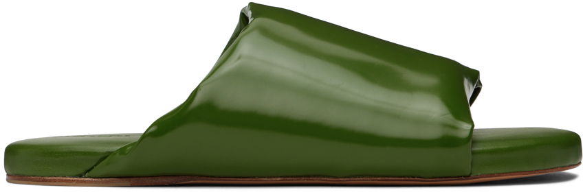 Кецове и обувки Bottega Veneta Leather Sandals "Green" Зелено | 730289 V2LR0, 0