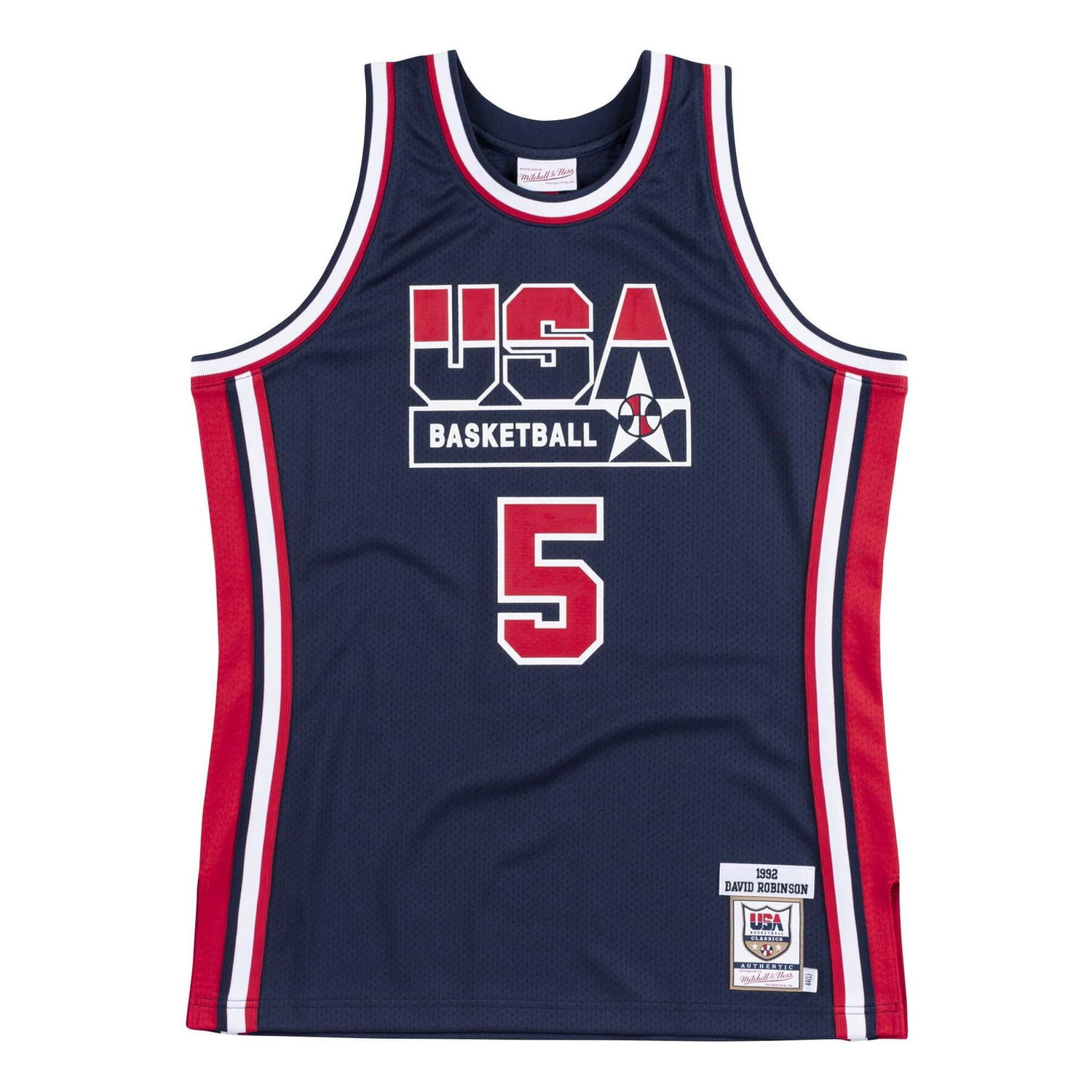 Фланелка Mitchell & Ness Team USA 1992 David Robinson Basketball Jersey Синьо | AJY4GS18418-USANAVY92DRB, 0