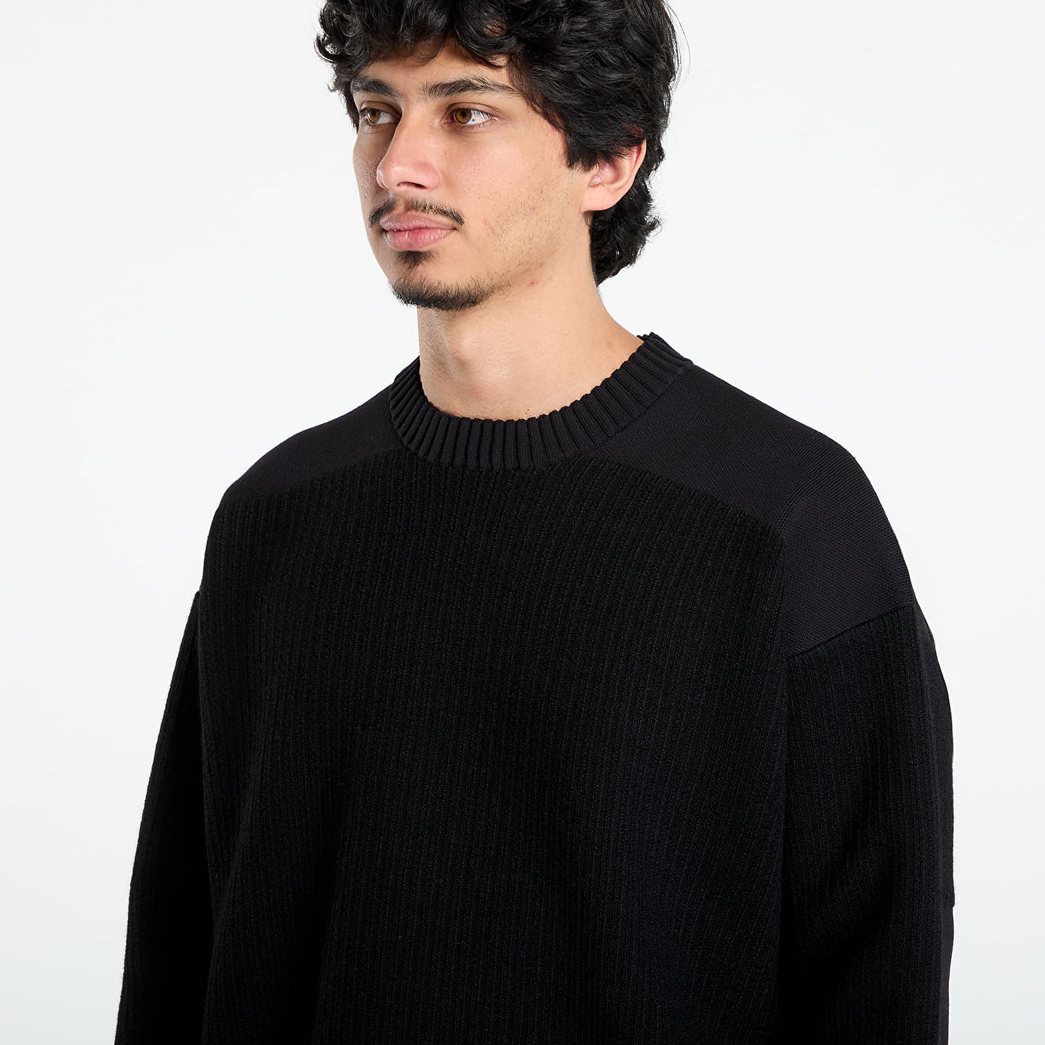 Пуловер Y-3 Y-3 Padded Crew Sweater Черно | KD2555, 1