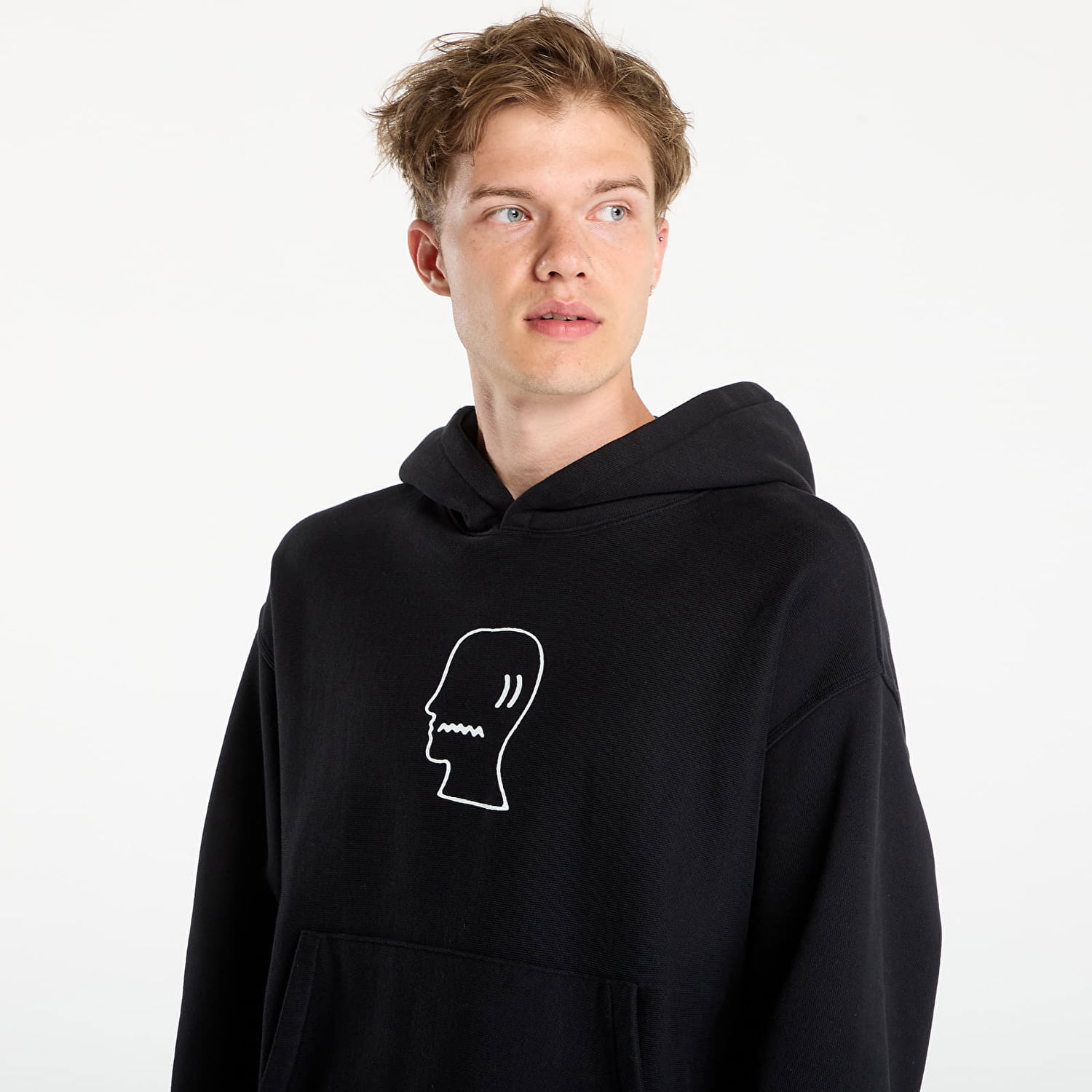 Суитчър Brain Dead Logo Head Hoodie Black Черно | BDF24T09004530BK01, 1