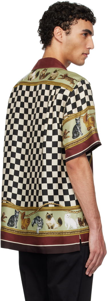 Риза Dolce & Gabbana Dolce&Gabbana Silk Cat Print Shirt Многоцветен | G5LH3THI1VV, 2