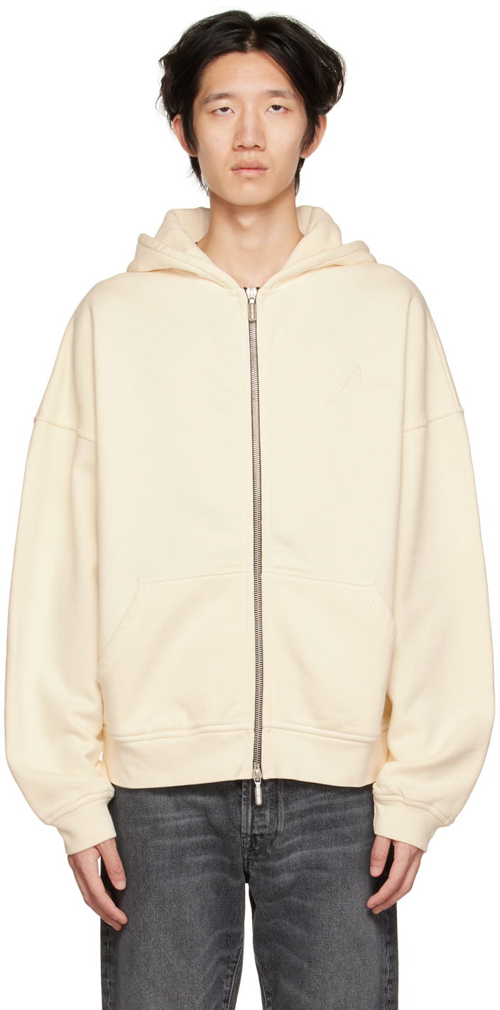 Суитчър Rhude Rhude Embroidered Zip-Up Hoodie Бежово | RHFW22HO09012611, 0