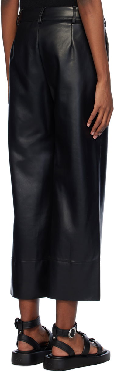 Панталони Max Mara Max Mara Faux-Leather Wide Leg Pants Черно | 2419781021600 MM13037, 2