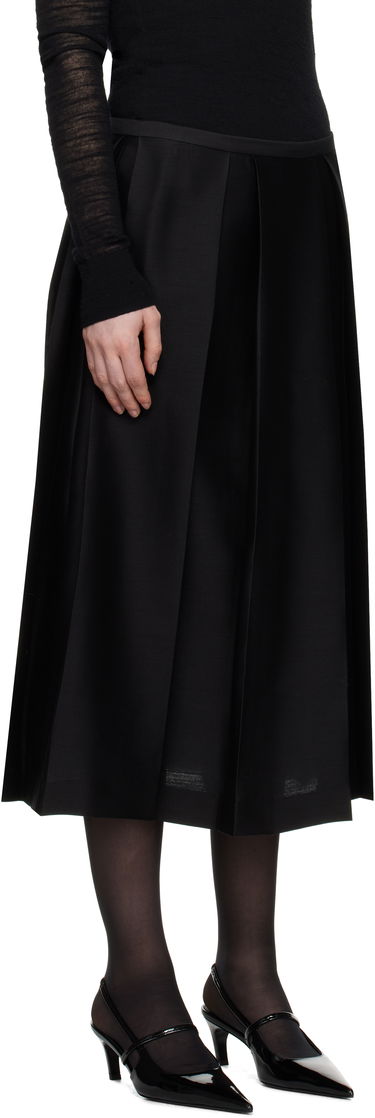Пола TOTEME TOTEME Twinflower Pleated Midi Skirt Черно | 251-WRB0273-FB0324, 1