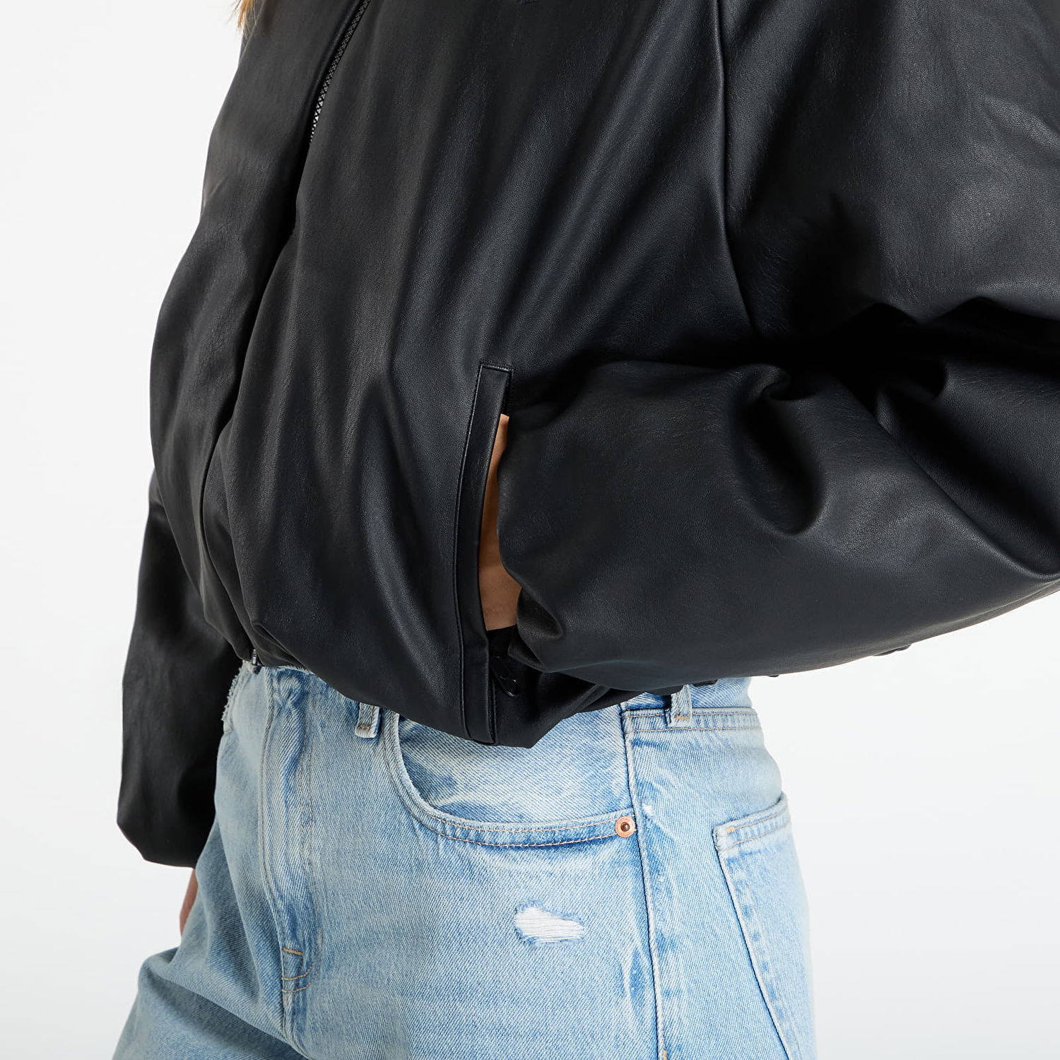 Яке бомбър adidas Originals adidas Pleather Synthetic Down Bomber Jacket Черно | JX5332, 1