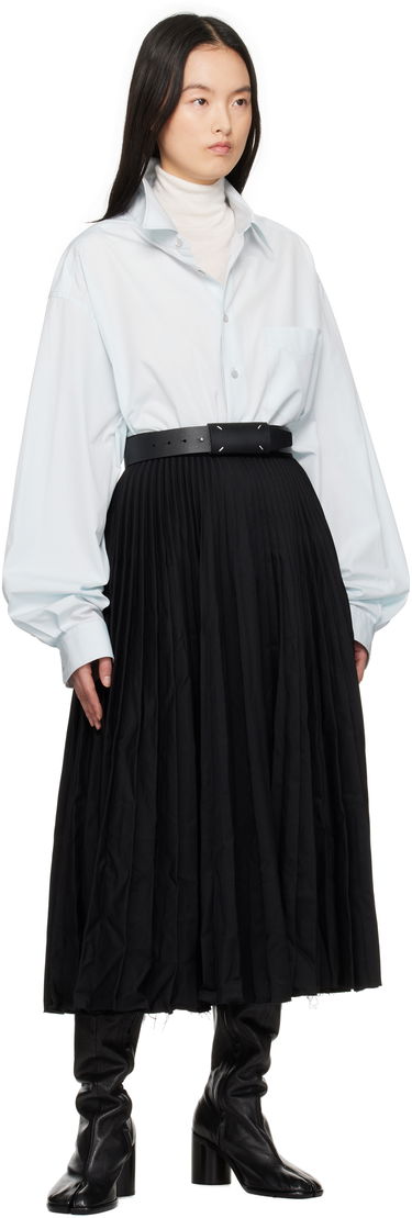 Колани Maison Margiela Maison Margiela Tab-Slot Leather Belt Черно | SA1TP0017 P4745, 2