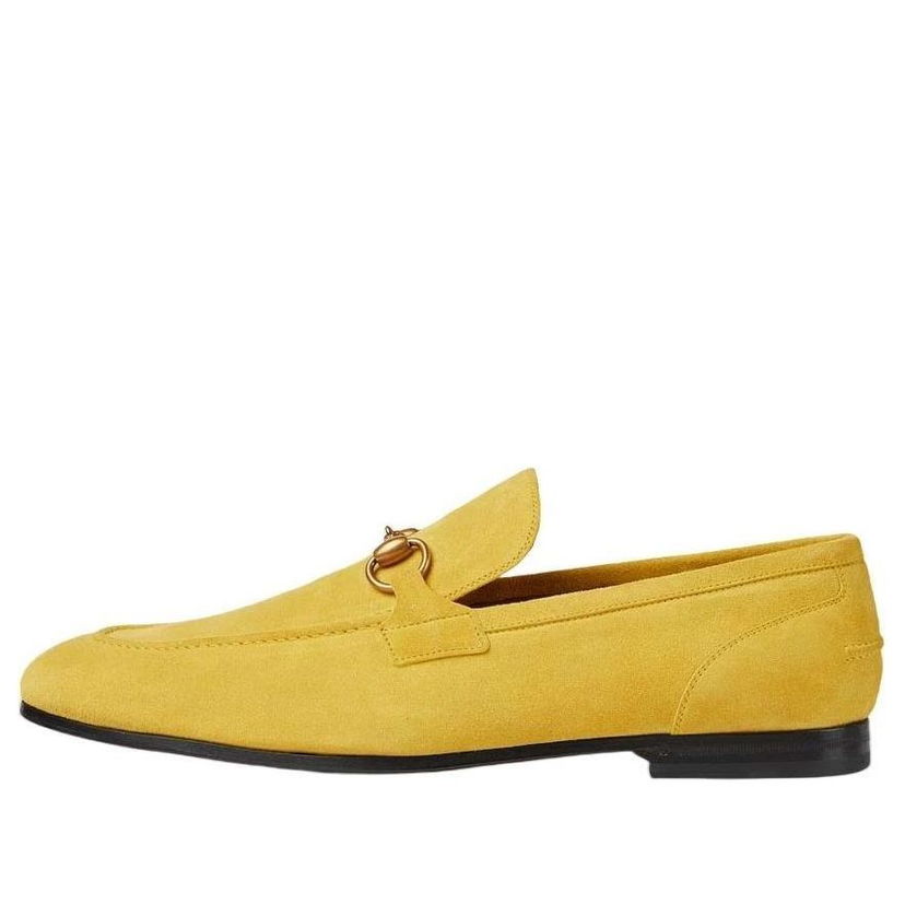 Кецове и обувки Gucci Gucci Jordaan Suede Loafer Жълто | 406994-CH000-7120
