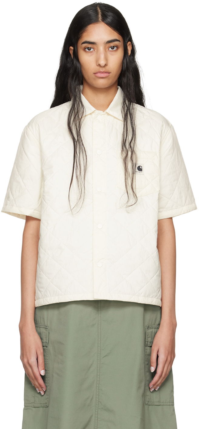 Риза Carhartt WIP Short Sleeve Quilted Shirt Бежово | I034364 D6XX