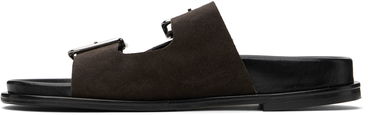 Грижа за обувките Aeyde Aeyde Meena Suede Double Buckle Slides Кафяво | A11-FS-FOXR08FL174-SS25-953-022, 2