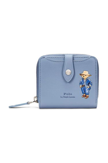 Портфейл Polo by Ralph Lauren Bear Print Leather Wallet Синьо | 427960635, 0