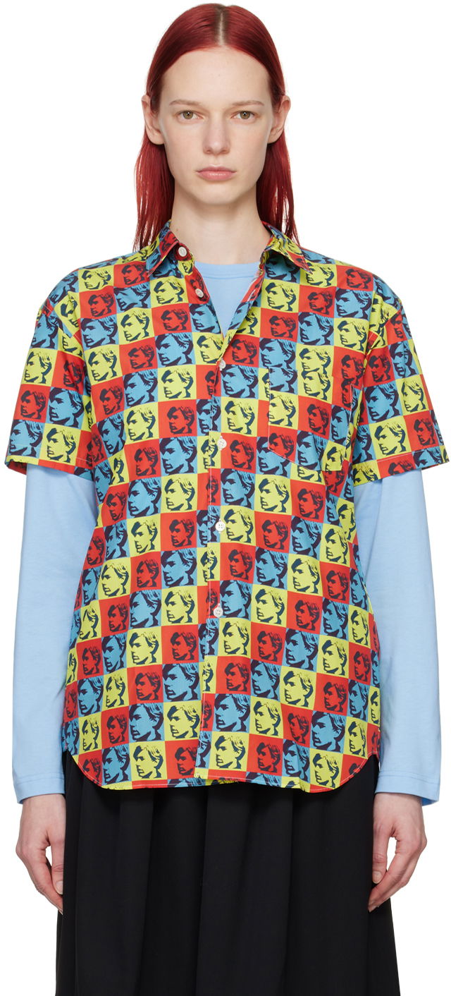 Риза Comme des Garçons Multicolor Andy Warhol Print Shirt Многоцветен | FM-B022-051, 0
