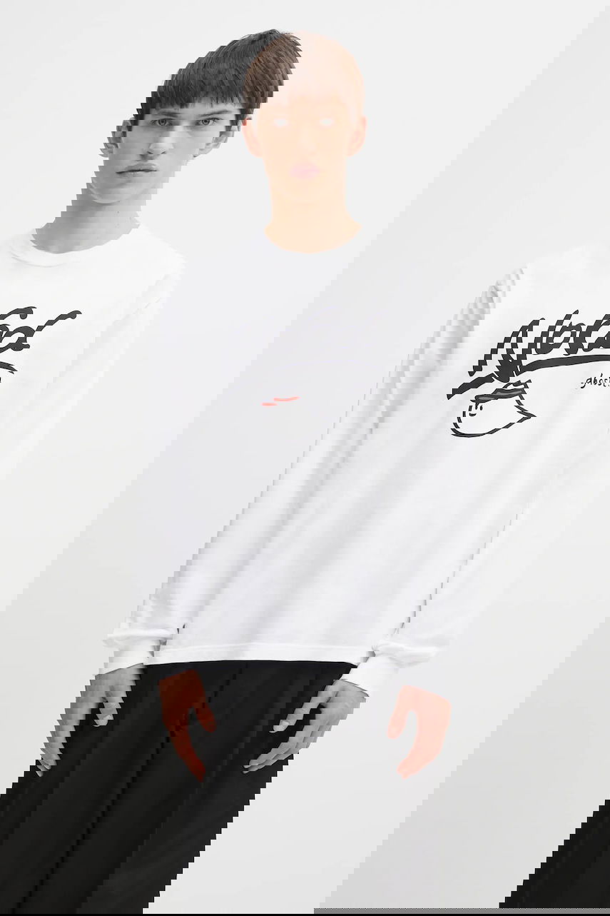 Тениска Neighborhood NH . TEE LS-9 Long-Sleeve T-Shirt with 'Noha Ghost' Print Бяло | 252PCNH.LT09, 0