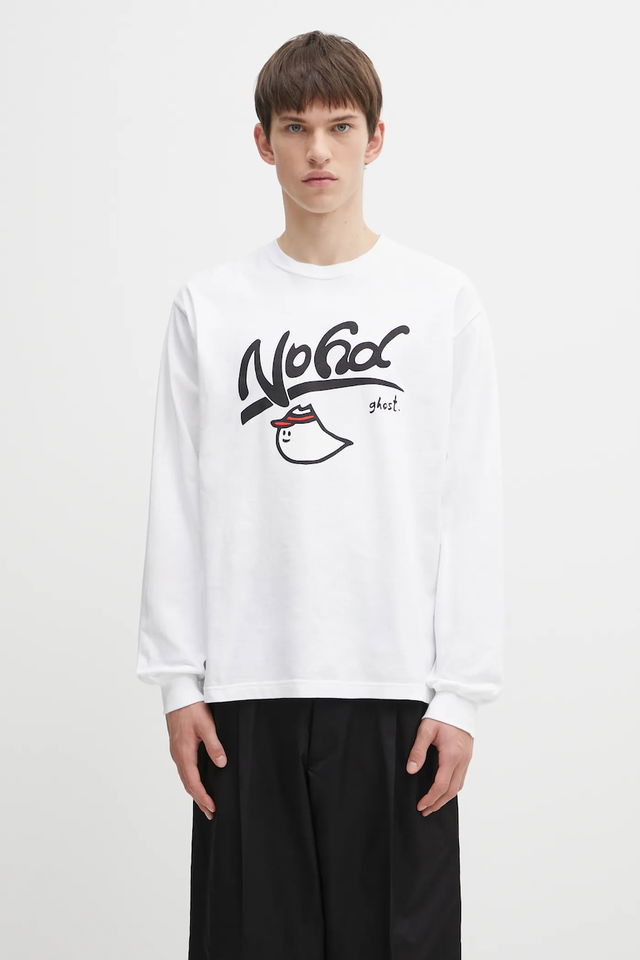 NH . TEE LS-9 Long-Sleeve T-Shirt with 'Noha Ghost' Print