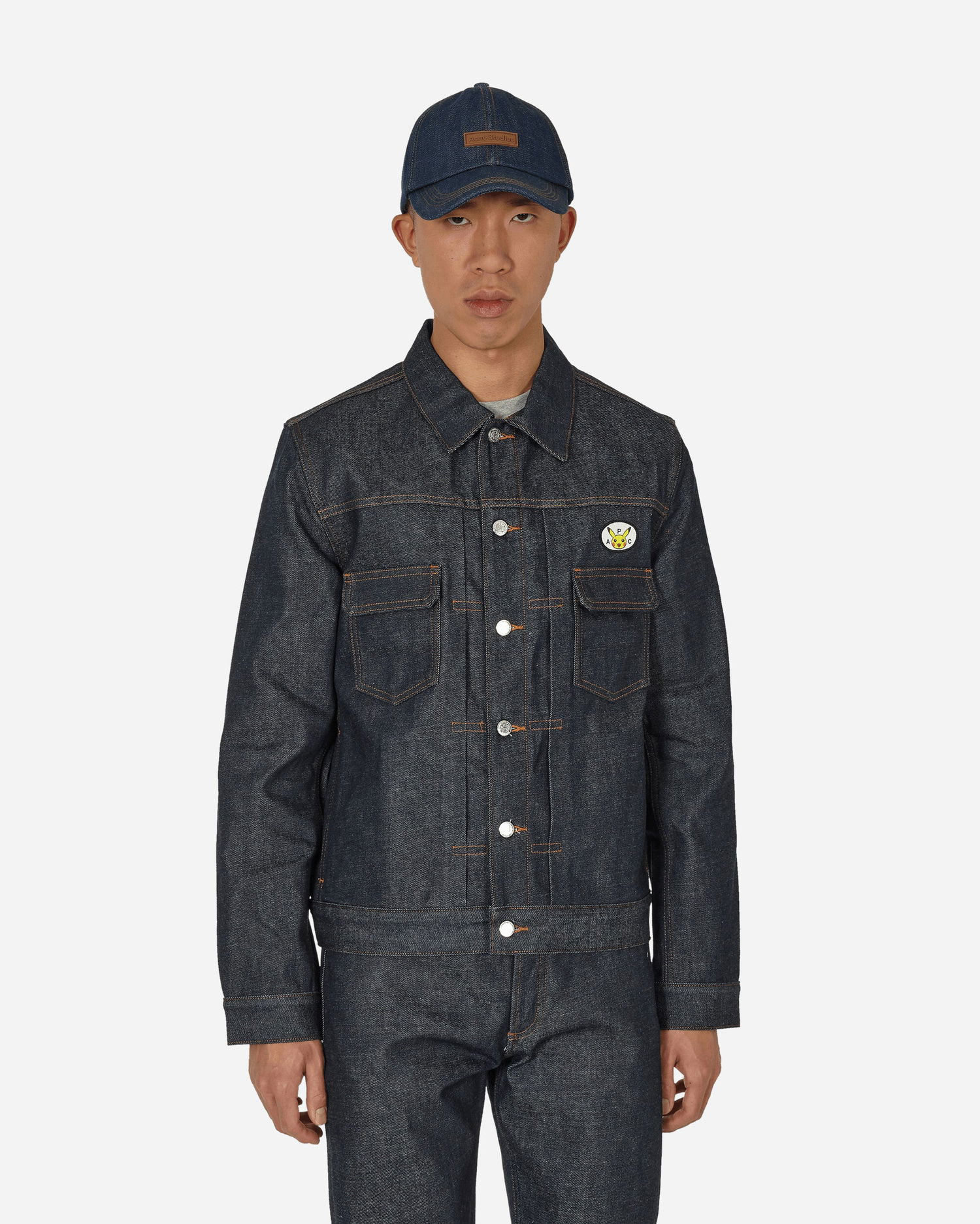 Яке A.P.C. Pokémon x Denim Jacket Тъмно синьо | COGZI-M02897 IAI, 1