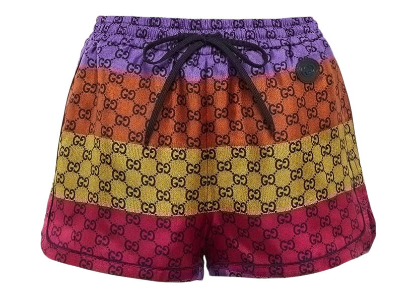 Къси панталони Gucci Logo Color Stripe Shorts Multi Многоцветен | 705866 XJE06 5907
