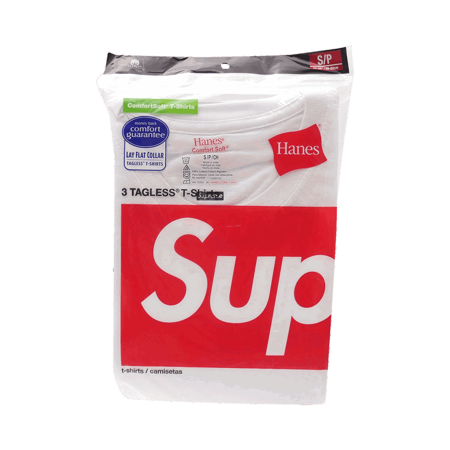 Тениска Supreme Hanes x Tagless Tees (3 Pack) Бяло | 99HAA23 WHITE, 0