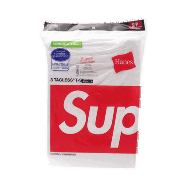 Тениска Supreme Hanes x Tagless Tees (3 Pack) Бяло | 99HAA23 WHITE, 0