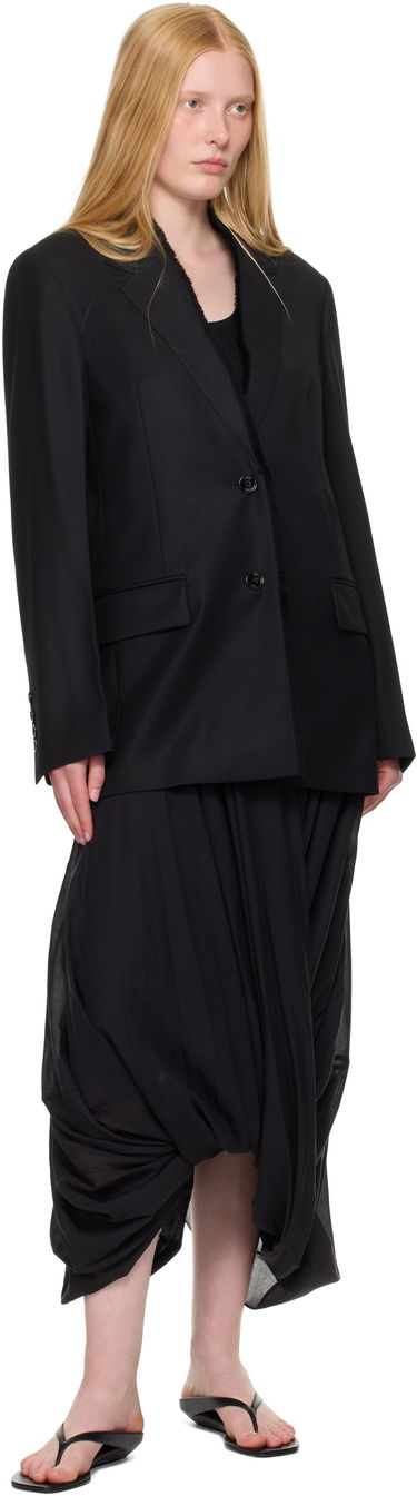 Яке TOTEME TOTEME Raw Lapel Blazer Черно | 253-WRZ0054-FB0435, 3